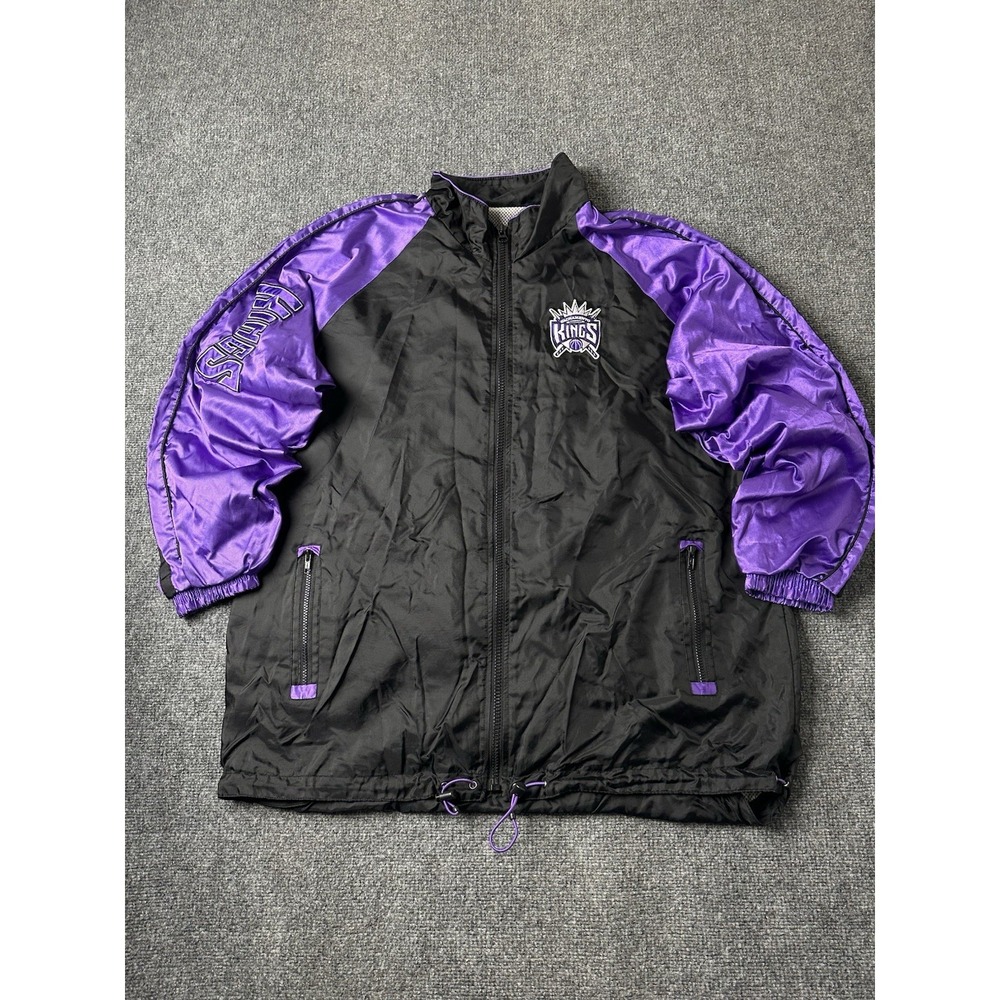 Mens Sacramento Kings G-III Carl Banks NBA Track‎ Jacket Black Purple, Size XL